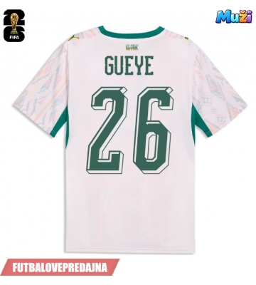 Lacne Muži Futbalové dres Senegal Pape Gueye #26 MS 2026 Krátky Rukáv - Domáci